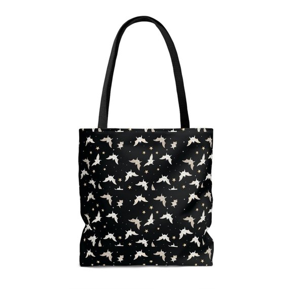 Bats Tote Bags, Stars Totes, Canvas Tote Bag, Shopping Bag, Gift For Women Totes - Picture 4 of 10